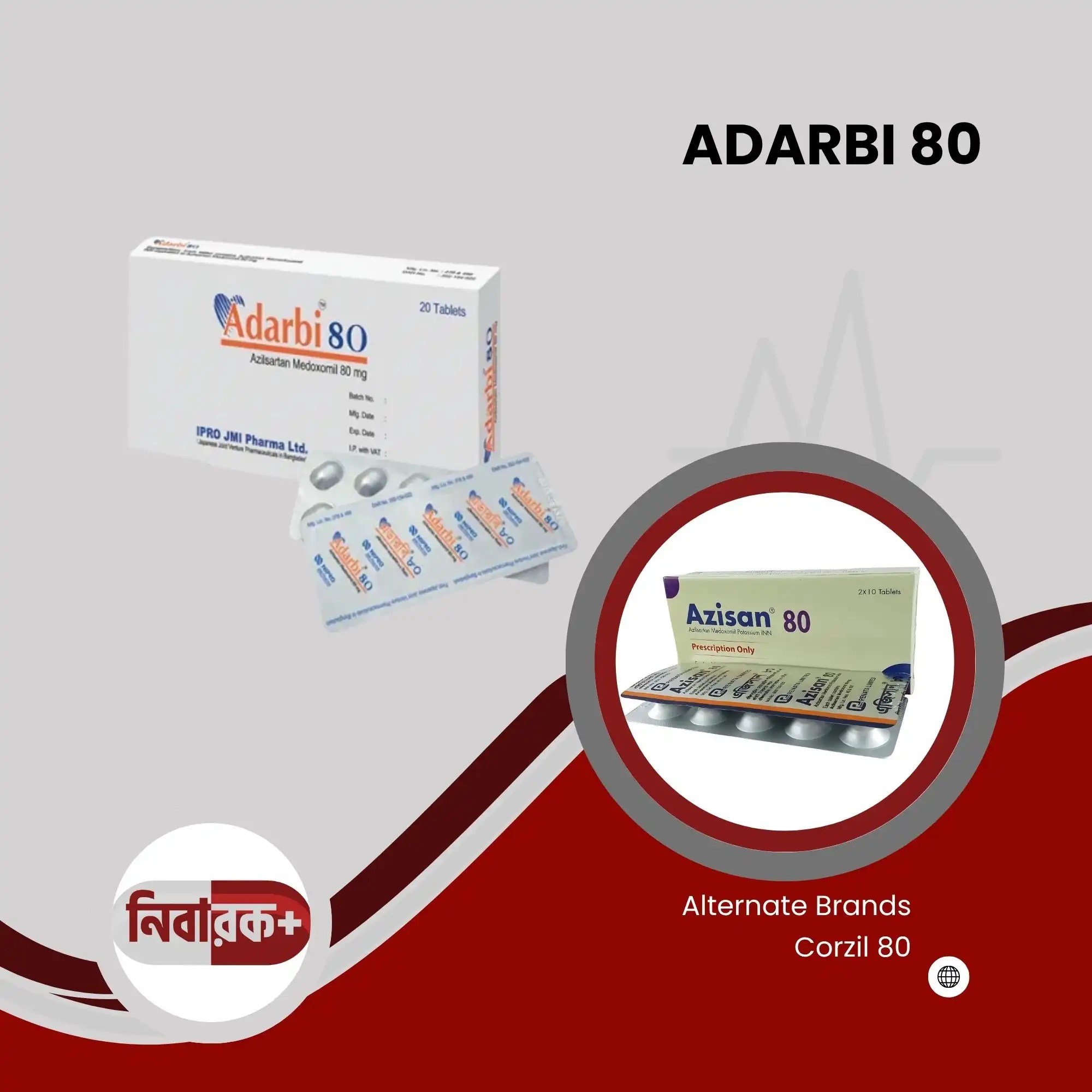 Adarbi 80 mg tablet blister pack